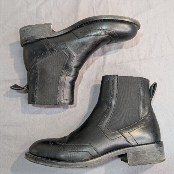 Boemos Italy Wingtip Chelsea Slip On Boots Women Size 38 - Picture 9 of 10